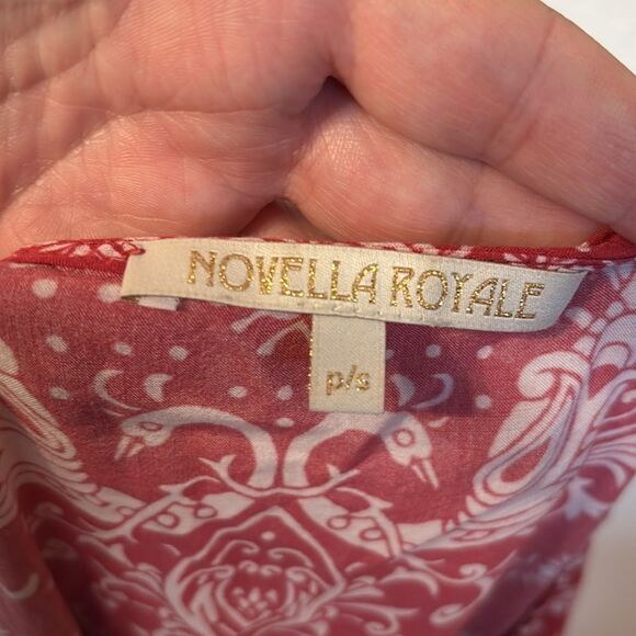 Novella Royale Margot Caftan Midi Tunic Dress Small - Picture 2 of 5